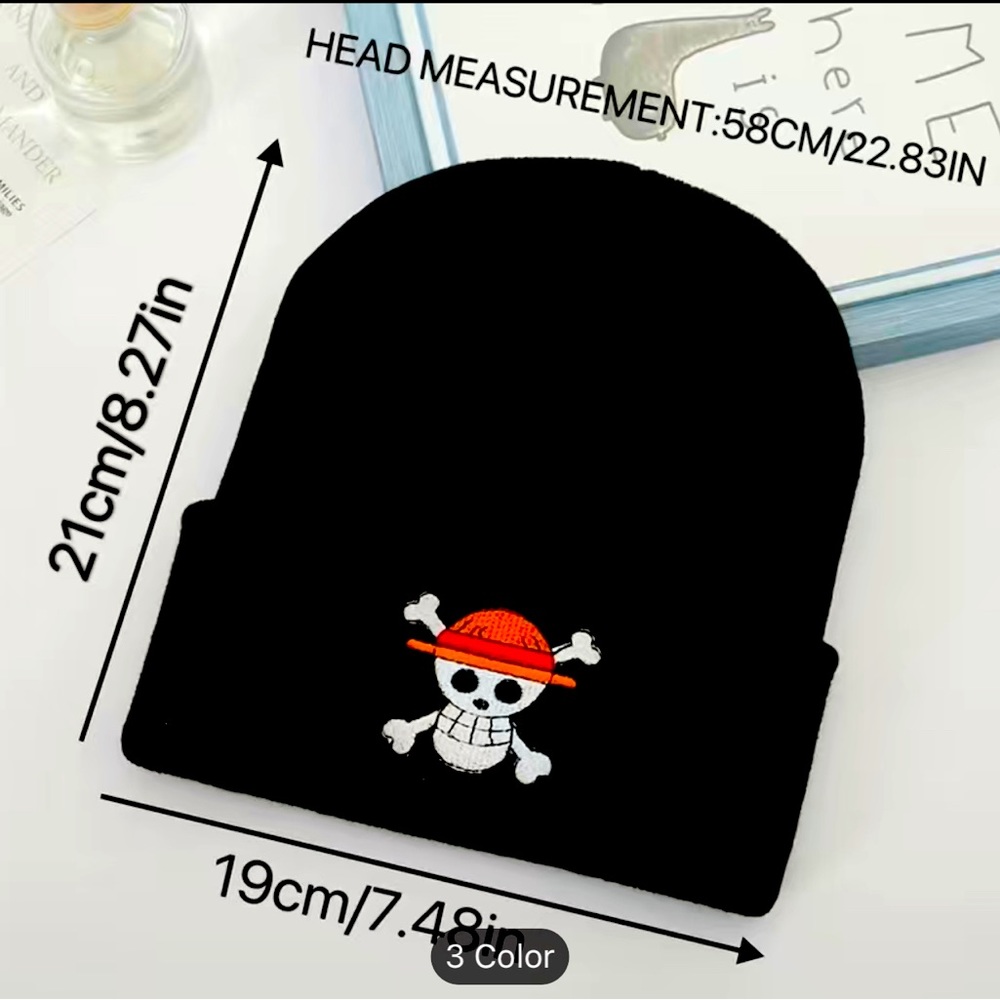 1pc, Autumn And Winter Men's Embroidered Hat Warm Trendy Knitted